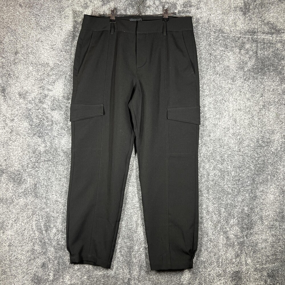 Sanctuary Pants Womens 30 Black Crepe Cargo Slim Stretch Pockets 27 Inseam